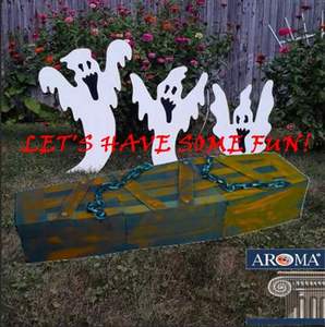 Atrezzo Animatrónico de Ataúd Espeluznante de 1.5 Metros para Halloween, Decoración para Jardín, Casa Embrujada, Fiesta, Decoración de Pared - Product Image 6