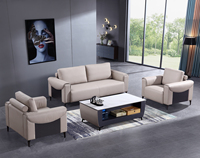Nouveau bureau exécutif moderne de style italien mobilier réception salle de réunion canapé en cuir canapé Table ensemble