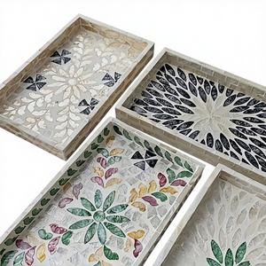 Exclusivas Bandejas de Nácar Duraderas, Estilo Clásico Moderno, Personalizables para Regalos de Lujo, Decoración de Bodas, Estilo Elegante para el Hogar - Product Image 1