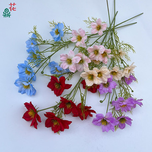 Fleurs artificielles en soie, couleurs mélangées, réalistes, faites à la main, pour décoration de mariage - Product Image 2