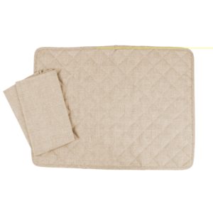 Juego de Ropa de Cama Acolchada de Algodón Color Beige - Product Image 1
