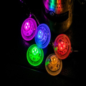 Longstargift Custom Branded Drink coaster with Flashing Light and on off Switch for Events Glow Bottle Light Led Stick coaster
