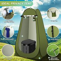 Perlengkapan Toilet Portabel untuk Berkemah dengan Tenda Privasi Lipat, Kamar Mandi yang Dapat Dicuci, Ruang Ganti, dan Tas untuk Penggunaan di Luar Ruangan, Hiking, Pantai, dan Perjalanan