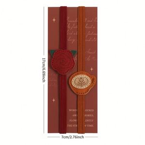 Marcadores de Cuero PU Vintage, Marcadores Bonitos para Diarios, Separadores Decorativos para Cuadernos, Marcadores Elásticos - Product Image 2