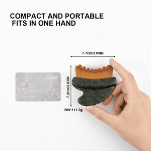 <span class=keywords><strong>Brosse</strong></span> de massage lymphatique en jade pour réduire le double menton, conçue pour s'adapter parfaitement à la peau et soulager la fatigue - Product Image 4