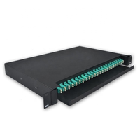 Kotak terminasi dudukan rak ODF 19 inci FTP SC/UPC/APC 12 Port 24 Core FTTH FC/ST/LC Panel Patch