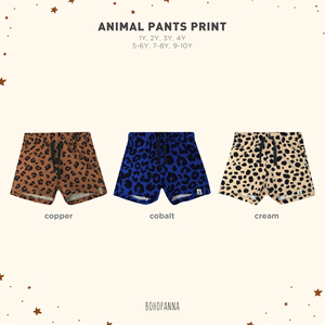 Shorts pour hommes à imprimé léopard, taille élastique avec cordon de serrage, décontractés, d'été, couleur Cuivre Cobalt Crème, motif animalier - Product Image 2
