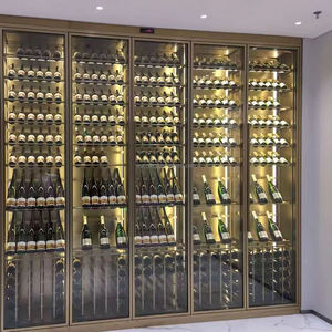 आधुनिक लक्जरी अनुकूलित स्टेनलेस स्टील निरंतर तापमान वाइन कैबिनेट रेड वाइन और व्हिस्की वाइन स्टोरेज सेलर - Product Image 5