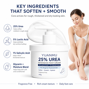 Crema <span class=keywords><strong>para</strong></span> <span class=keywords><strong>Pies</strong></span> con 25% de Urea, Ácido Láctico y Ácido Salicílico, Humectante Intensivo <span class=keywords><strong>para</strong></span> Talones Agrietados, Loción de Urea <span class=keywords><strong>para</strong></span> Piel Seca - Product Image 3