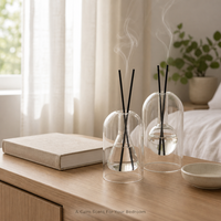 Bouteilles diffuseurs ODIS en gros, en verre de luxe double couche, 130 ml, vides et rechargeables pour l'aromathérapie et les parfums d'intérieur