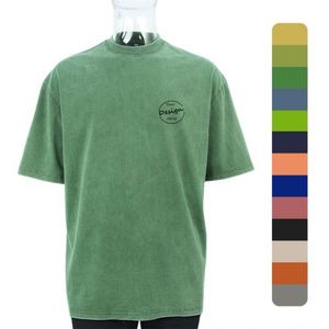Camiseta Oversize de Algodón 100% OEM de 220g, Estilo Hip Hop, Lavado Ácido, Cuello Redondo, Vintage, Transpirable y Ecológica para Verano - Product Image 1