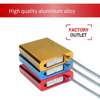 Sello de Seguridad Autoblocante de Un Solo Uso, Antirrobo, Cable de Alta Resistencia, Aleación de Aluminio y Acero Q235A, Diseñado para Seguridad