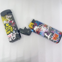 Dongyi A08 Briquet électrique Vente à chaud Transparent Solide Personnalisation Couleur Jetable Flamme Gonflable Cigarette en plastique
