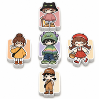 Autocollants Anime Personnalisés en Vinyle, Stickers Chibi Kawaii Fille, Décalcomanies Découpées, Figurines Manga Mignonnes, Étanche pour Ordinateur Portable et Bouteille d'Eau