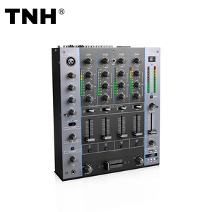 Mezclador de Audio Profesional de 4 Canales TNH <span class=keywords><strong>MC4000</strong></span> de Metal para DJ, Discotecas, Hogar, Consola Mezcladora de Potencia, Uso con Altavoces - Product Image 1