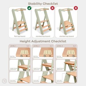 Kids <b>Step</b> <b>Stool</b> for Ages 3+, 3 Height Adjustable Toddler Tower, Montessori Furniture Designed - Product Image 3