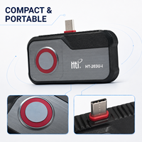 Hti HT-203U-i Kamera Termal Android USB Type-C 256x192 Kamera Inframerah untuk Inspeksi HVAC dan Listrik