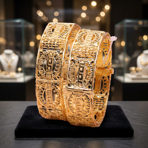 Venta al por mayor de 14K 18K 24K Latón chapado en oro moda Kada y pulseras, formando Kada y pulseras, pulsera tradicional Kada para mujer. - Product Image 3