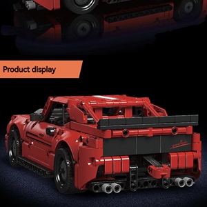 Mould King 15080 NO. Challenger <strong>Pull</strong> Back Car Technic Power Brick Series Building <strong>Blocks</strong> Car Toys for Boys - Product Image 5