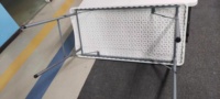 Table pliante rectangulaire en plastique HDPE blanc pour intérieur et extérieur, idéale pour la restauration, les banquets et les pique-niques, 4FT (120cm) - Vente flash
