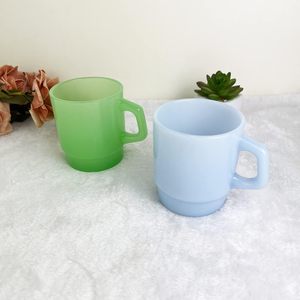 Tasse à café en verre de jade, verrerie personnalisée en borosilicate, tasse à thé en verre, tasse à café en verre avec poignée - Product Image 4