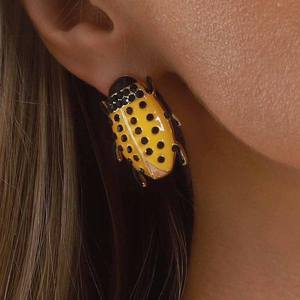 Collier Rétro pour <span class=keywords><strong>Femme</strong></span>, Style Peinture à l'Huile Médiévale, avec Pendentifs Fille, Diamant, Papillon, Libellule, Scarabée, Grillon, Abeille - Product Image 5