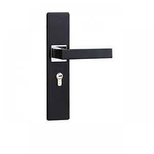 Silent European <strong>Door</strong> Handle Lockset with Ambidextrous Design Easy Installation Universal Fit Thickened Panel <strong>Black</strong> <strong>Door</strong> <strong>Knob</strong> - Product Image 6