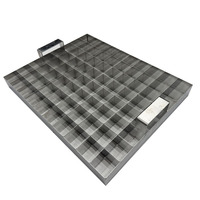 Diviseur de gâteau carré en acier inoxydable de qualité alimentaire 0,8 mm 30x40 cm avec poignée, cadre de découpe pour couper des cubes de pâtisserie uniformément