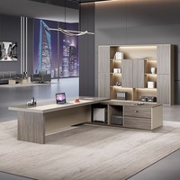 Ensemble de bureau et chaises d'ordinateur en bois massif et mélamine Mobilier de comptoir en forme de L au design moderne pour la chambre à coucher