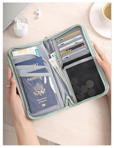 Set de Regalo de Lujo, Ligero, con Protección RFID, de Poliéster Oxford y Cuero, Organizador de Viaje para Teléfono, Tarjetas y Pasaporte - Product Image 4