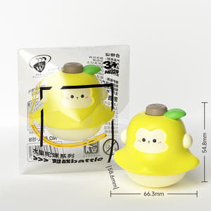 Toupies en plastique en forme de fruits, série de mini-jouets de combat, cadeau éducatif interactif pour enfants, parents et tout-petits, activité adaptée aux jeunes enfants - Product Image 2