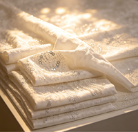 Tissu en velours tissé épais brodé 3D papillon pour robe, manteau et textile de maison femme – Printemps, Automne, Hiver