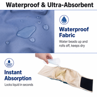 Faja Protectora para Perros Machos, Tejido Impermeable Reciclado, Transpirable, Reutilizable, Lavable, Anti-manchas, a Prueba de Fugas, Varios Tamaños