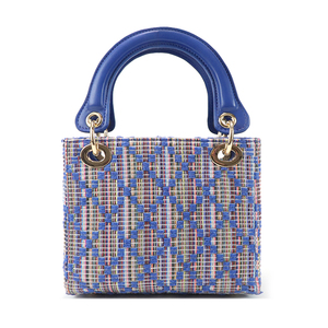 Bolso de Mano Cuadrado para Mujer, Estilo Vintage 2026, Elegante, Tejido a Cuadros - Product Image 1