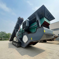 Concasseur mobile à chenilles robuste 1011 avec broyeur à marteaux pour usine de concassage de calcaire, granit et pierres