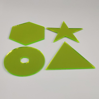 Plaques acryliques miroir vert fluorescent pour découpe laser, panneau réfléchissant personnalisé pour la décoration, panneau miroir vert
