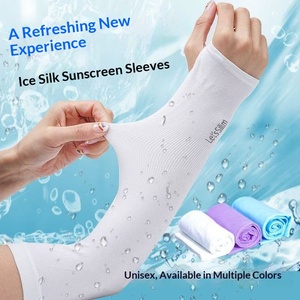 Manicotti Unisex Anti-UV in Seta Ghiacciata Rinfrescante per Ciclismo Estivo e Guida, Protezione Solare Tutto-in-Uno - Product Image 3