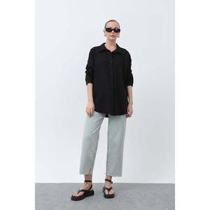 Camisa Básica de Lino para Mujer de Soul - Blusa Negra de Manga Larga Cómoda y Transpirable con Cuello Camisero para Uso Casual - Product Image 1
