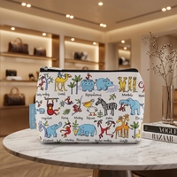 Trousse de Toilette Enfant Personnalisée Dinosaure Cartoon Mini Sac de Lavage à Fermeture Éclair pour Tout-Petits