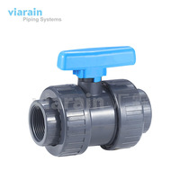 Vanne à bille PVC true union 1/2 pouces à 2 pouces ansi bs jis dn standard système d'irrigation agricole européen
