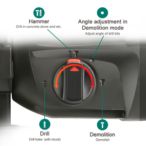 Martillo eléctrico de demolición, 720W, 26mm, SDS-plus, precio competitivo - Product Image 5