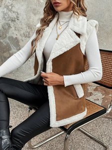 Gilet d'hiver pour <span class=keywords><strong>femme</strong></span>, nouveau design, col à revers, style <span class=keywords><strong>mi</strong></span>-long, <span class=keywords><strong>sans</strong></span> manches, épaissi - Product Image 3