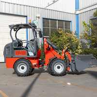 Caricatore Elettrico Certificato CE da 1 Tonnellata, Mini Caricatore a Batteria 0.4T 0.5T, Attrezzatura da Costruzione 4x4 a Quattro Ruote Motrici