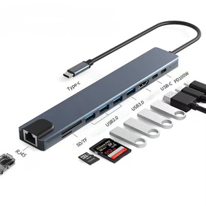10 in 1 USB HUB 3.0 USB C HUB 4k30Hz Hub USB <strong>Adapter</strong> With Sd Tf Rj45 Ethernet PD100W for MacBook <strong>iPad</strong> Huawei Sumsang Phone - Product Image 1