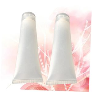 Tubos Suaves Beige Recargables para Loción, Envases Cosméticos Vacíos con Dosificador - Product Image 4