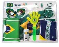 Coffret Cadeau 2026 pour Fans - T-shirt Brésilien, Perruque Colorée, Acier Inoxydable - Personnalisé pour la Saint-Valentin et la Fête des Mères