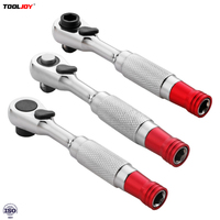 Clé à cliquet professionnelle pour doigts, 1/4 pouce, support d'embouts de tournevis à angle droit, engrenage 72 dents pour usage domestique et bricolage