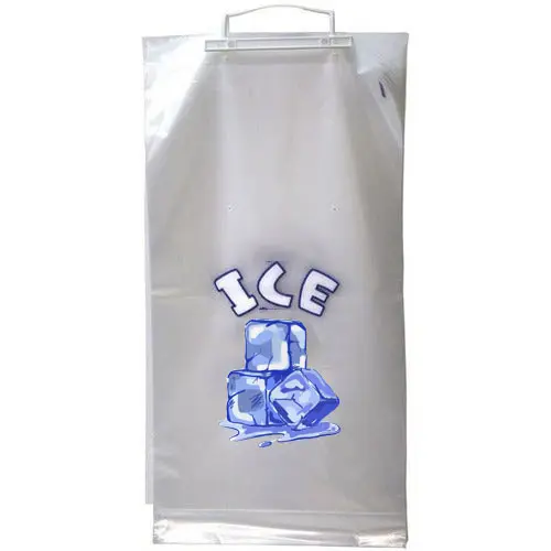 사용자 정의 로고 인쇄 PE LDPE 안전 식품 등급 투명 플라스틱 재활용 아이스 큐브 보관 포장 가방 개찰구 가방