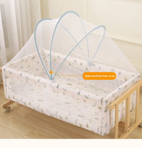 Mosquitera Moderna de Bambú y Madera para <span class=keywords><strong>Cuna</strong></span> de Bebé <span class=keywords><strong>con</strong></span> Repelente de Insectos 400TC, Personalizable para Uso en Verano, para Recién Nacidos - Product Image 5
