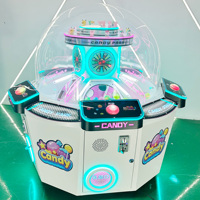 Máquina de Cápsulas con Premios para 4 Jugadores, Operada con Monedas, Juego de Arcade con Luz LED para Interiores